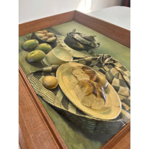 Set of 4 Lithograph Wallart Fruit motiff 1950-1960 - Picture 3 of 9